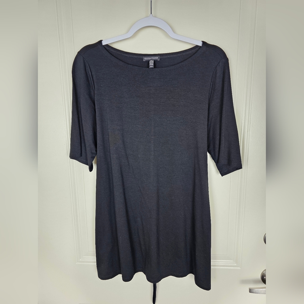 Eileen Fisher Women's Top Blouse Black Size M Medium